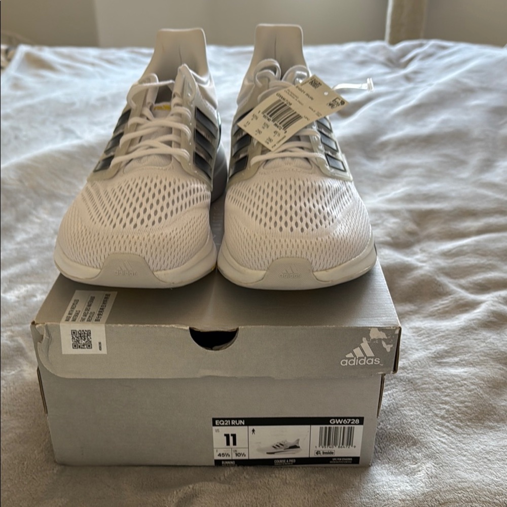 Adidas White Running Shoes EQ21